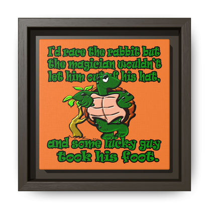 turtle race - framed canvas art (crusta)