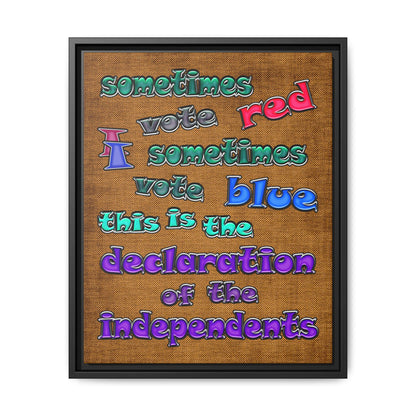 declaration of the independents - framed canvas art (brown papyrus)