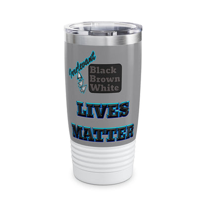 irrelevant - Ringneck Tumbler, 20oz (grey)