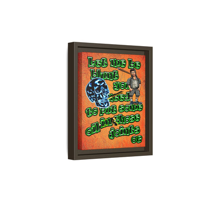 og - framed canvas art (burnt orange)