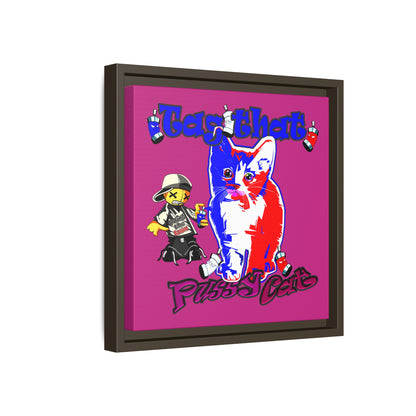 tag that - framed canvas art (pink)
