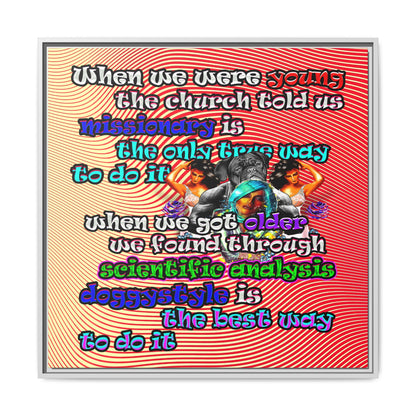 doggystyle - framed canvas art (yellow-orange wave)