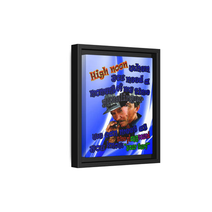 high noon - framed canvas art (blue-white wave)