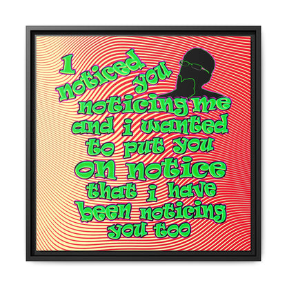 noticed you noticing - framed canvas art (yellow-orange wave)