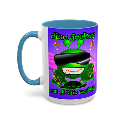 disc jockey - Accent Mug (purple-pink wave)