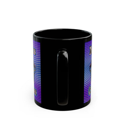 em cee squared - Black Mug (purple wave)