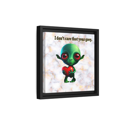 I don't care that your grey - framed canvas art (white marble)