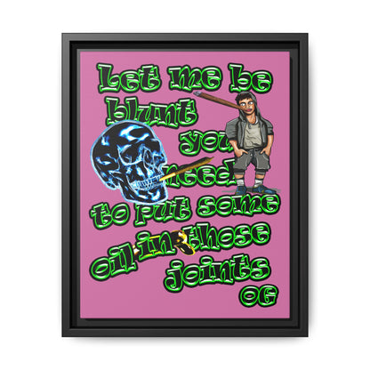 og - framed canvas art (light pink)
