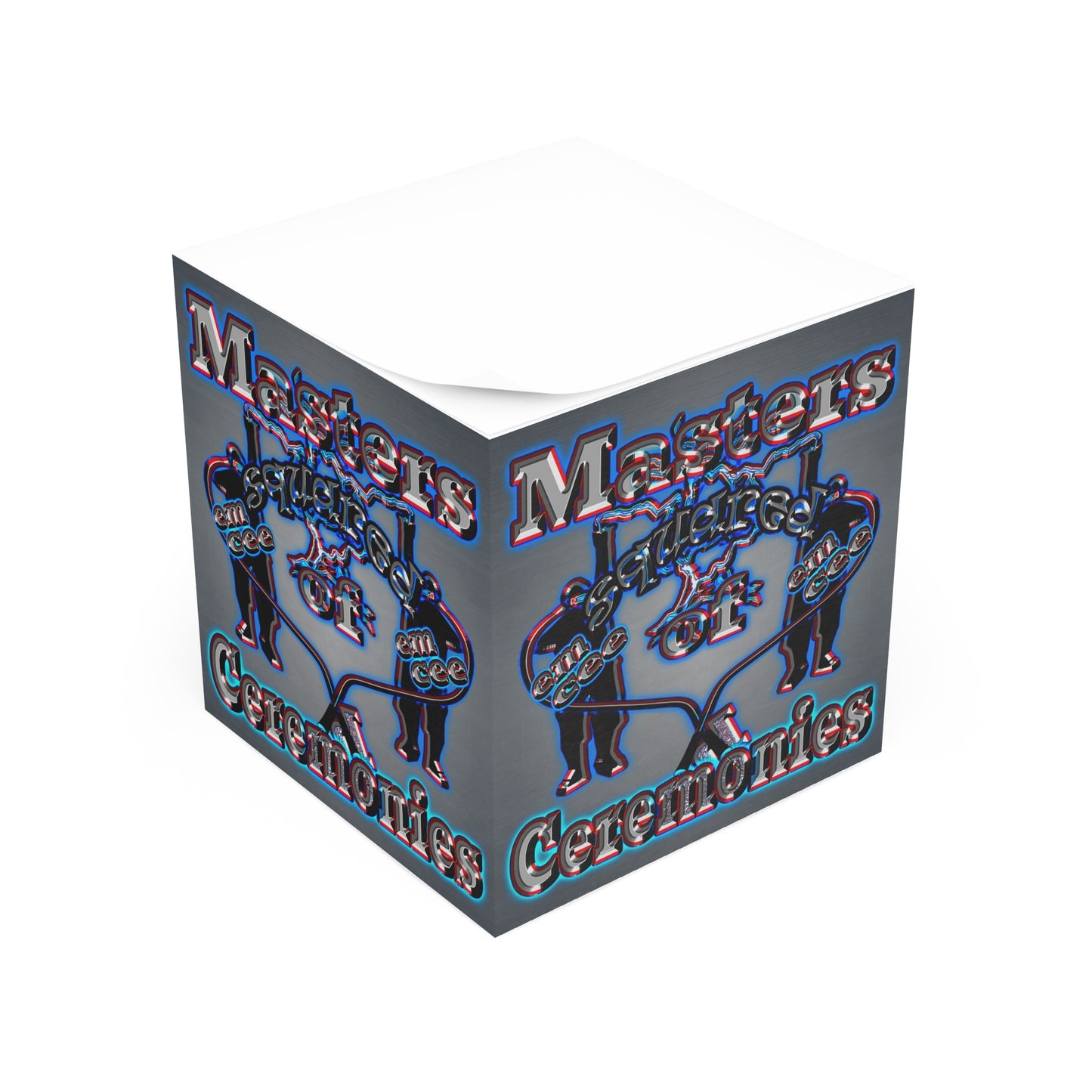 em cee squared - note cube (grey-light grey)