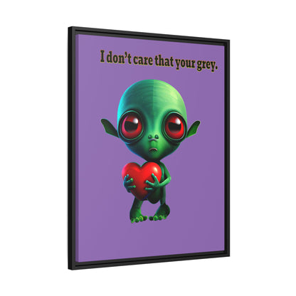 I don't care that your grey - framed canvas art (light purple)