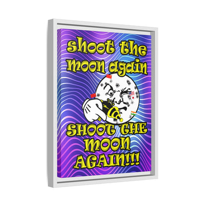 shoot the moon again - framed canvas art (purple wave)