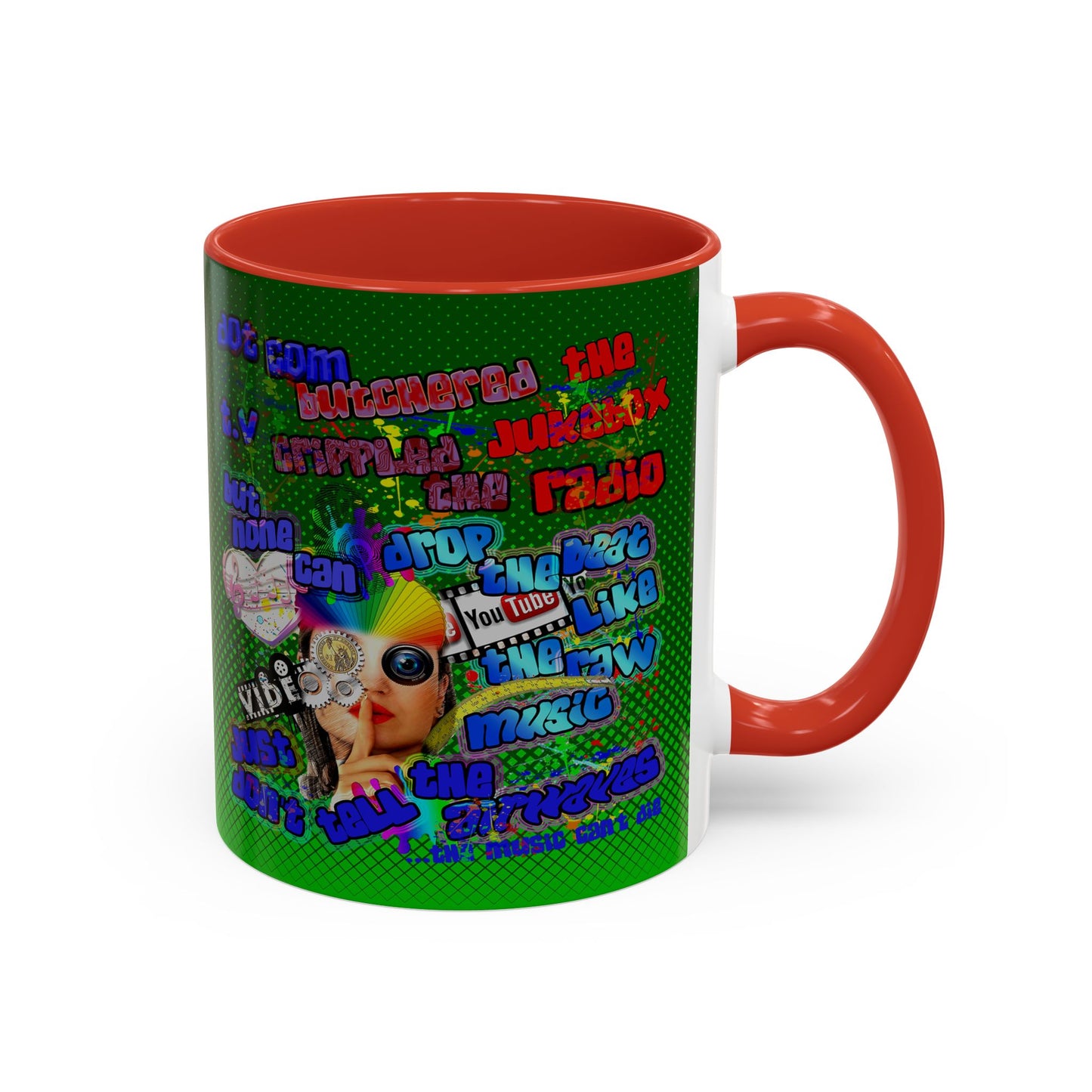 drop the beat - Accent Mug (logo green)