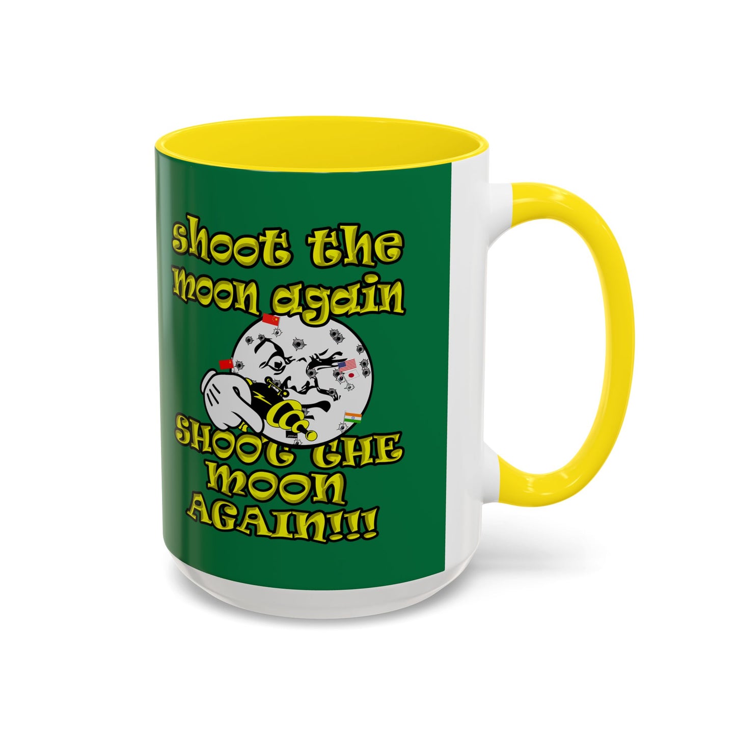 shoot the moon again - Accent Mug (dark green)