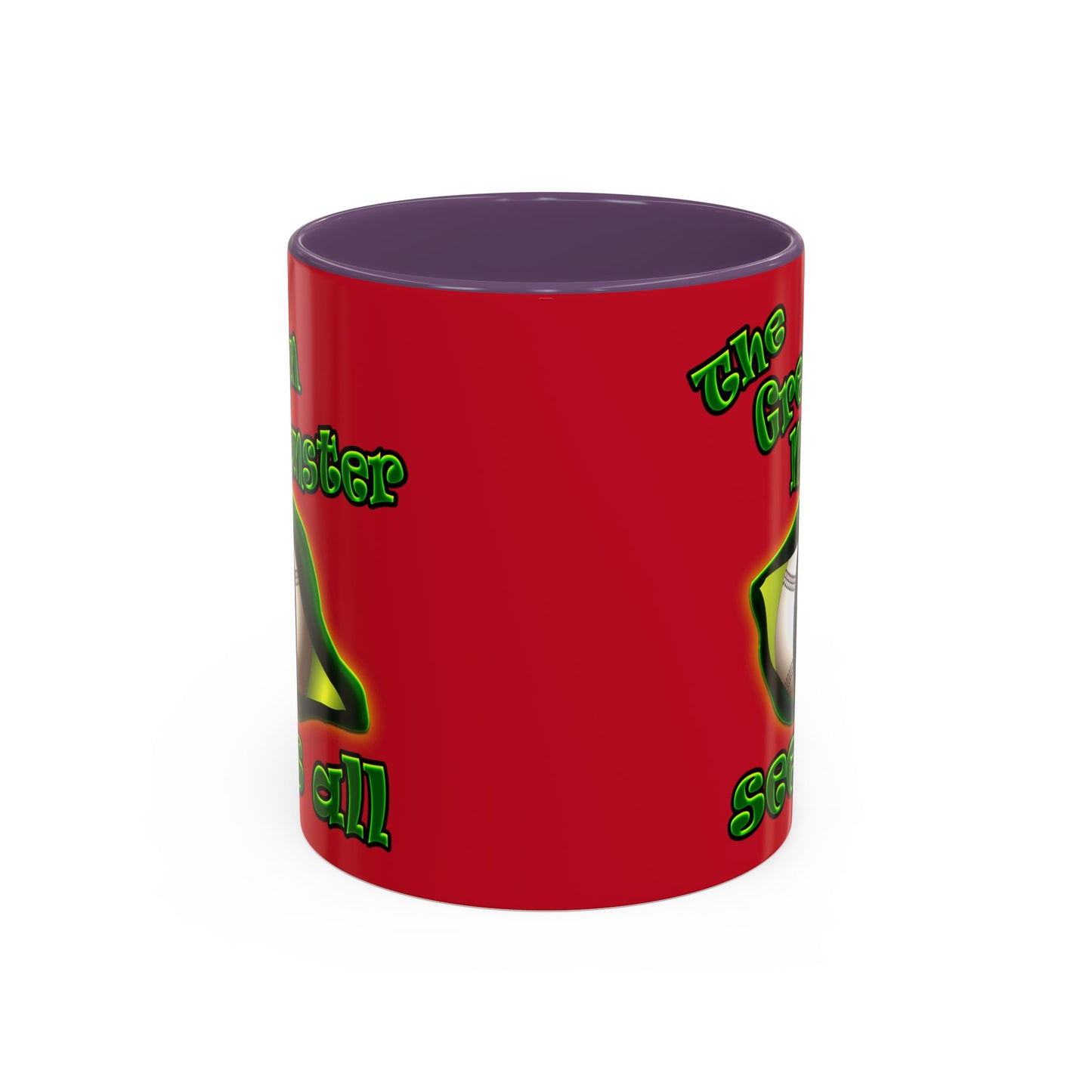 green monster - Accent Mug (dark red)