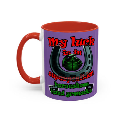my luck - Accent Mug (light purple)