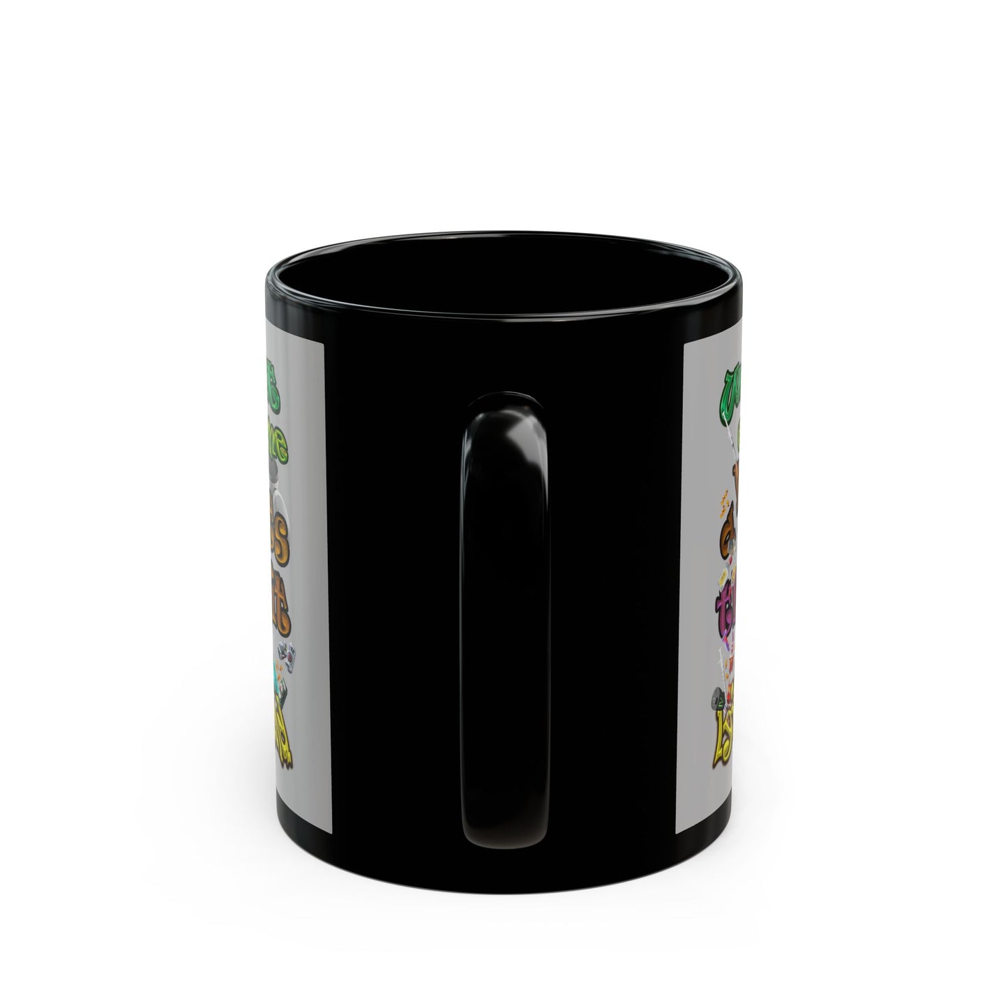 the bum's shit - Black Mug (light grey)