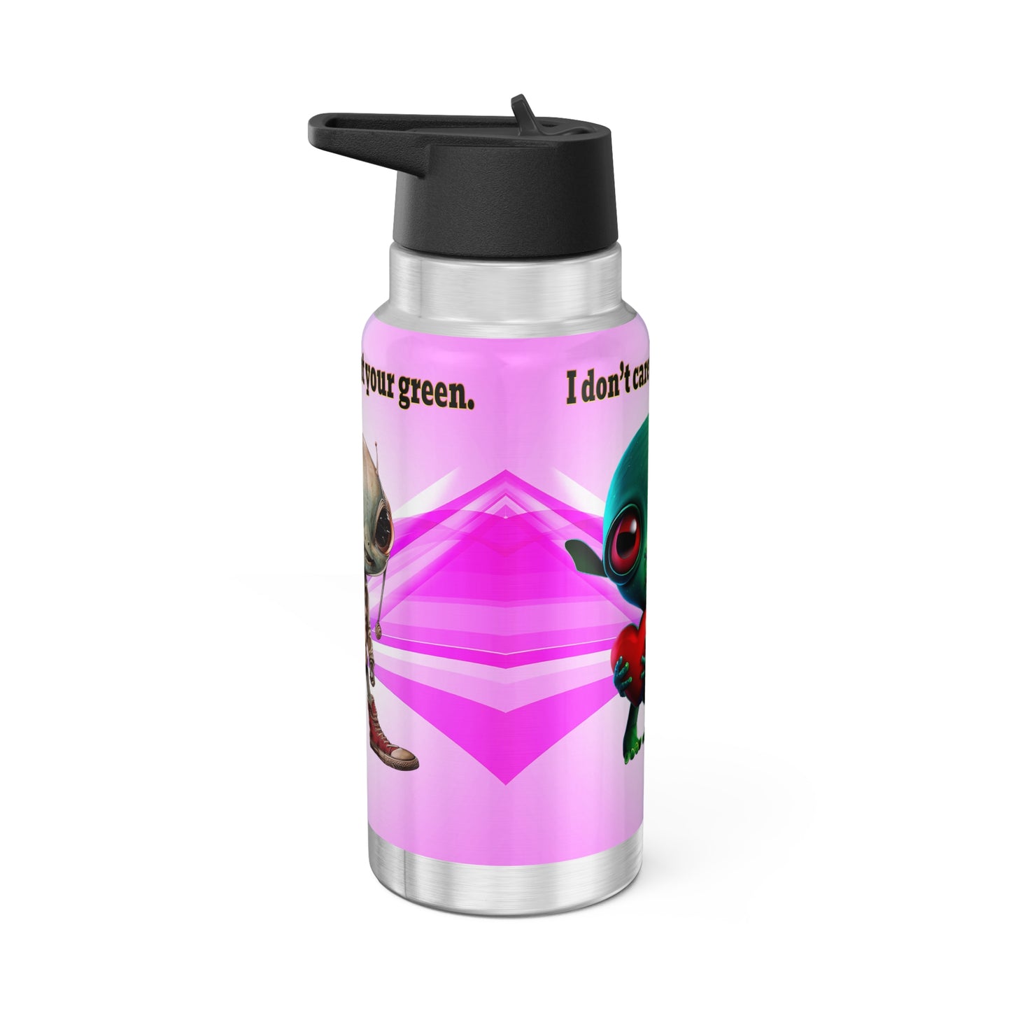 I don't care that your grey - Gator Tumbler, 32oz  (light blue-pink wave)