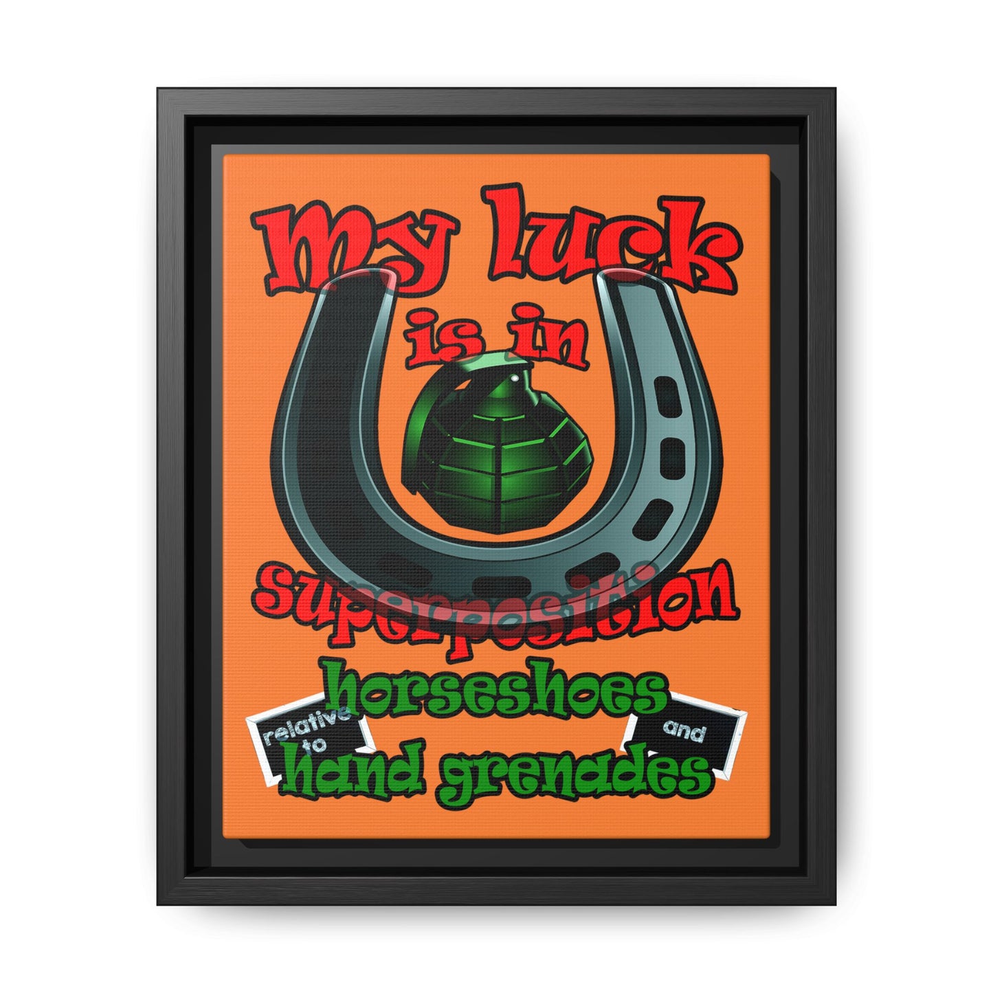 my luck - framed canvas art (crusta)