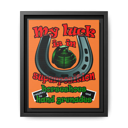 my luck - framed canvas art (crusta)