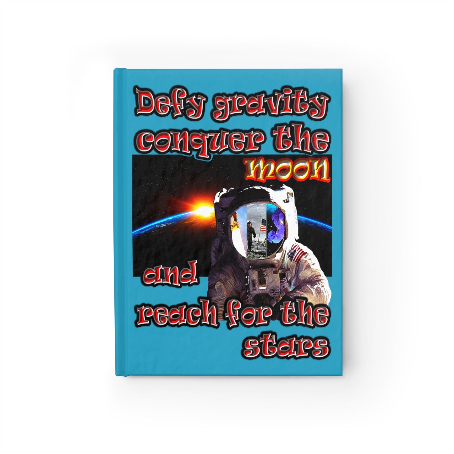 defy conquer reach - journal-lined (turquoise)