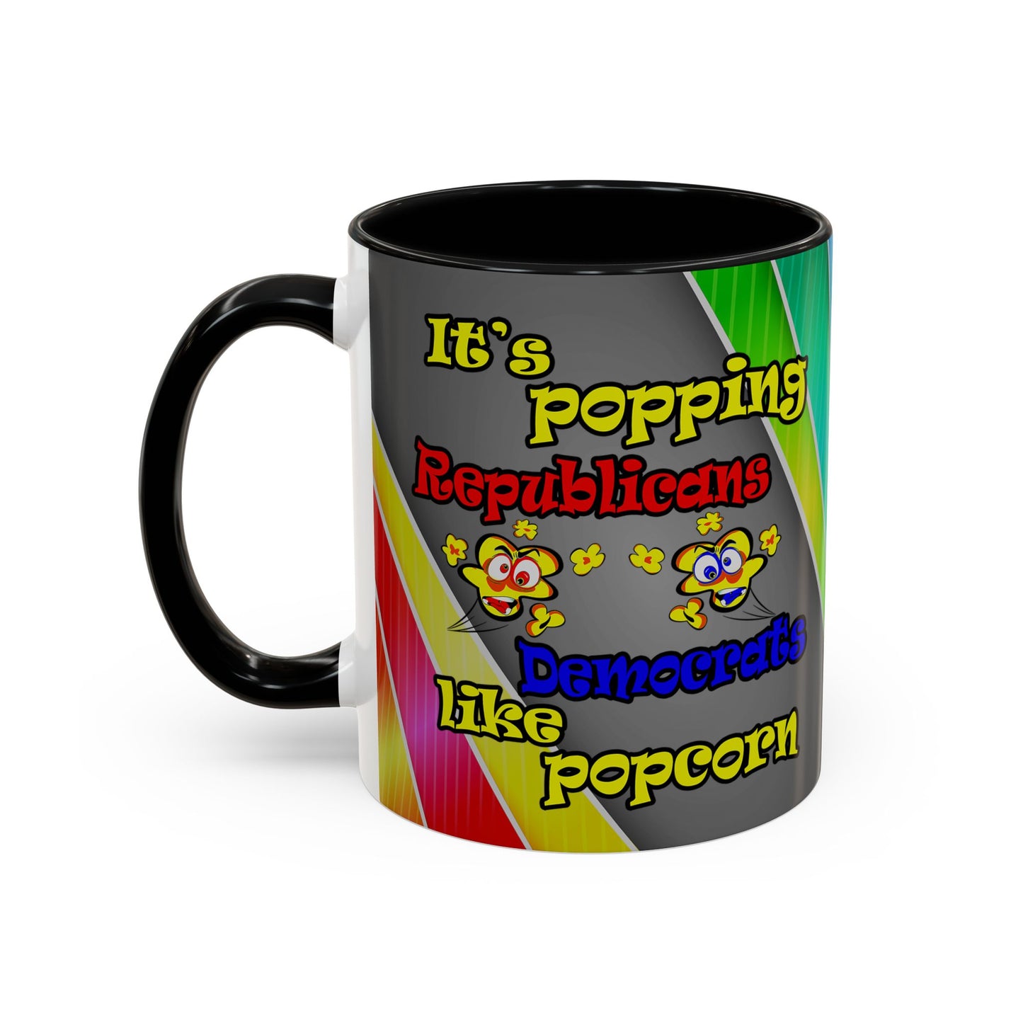 popping like popcorn - Accent Mug (rainbow split)
