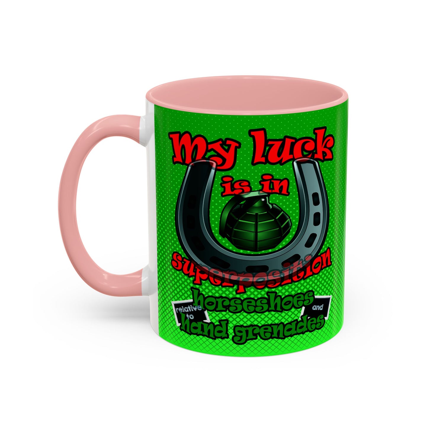 my luck - Accent Mug (logo green)