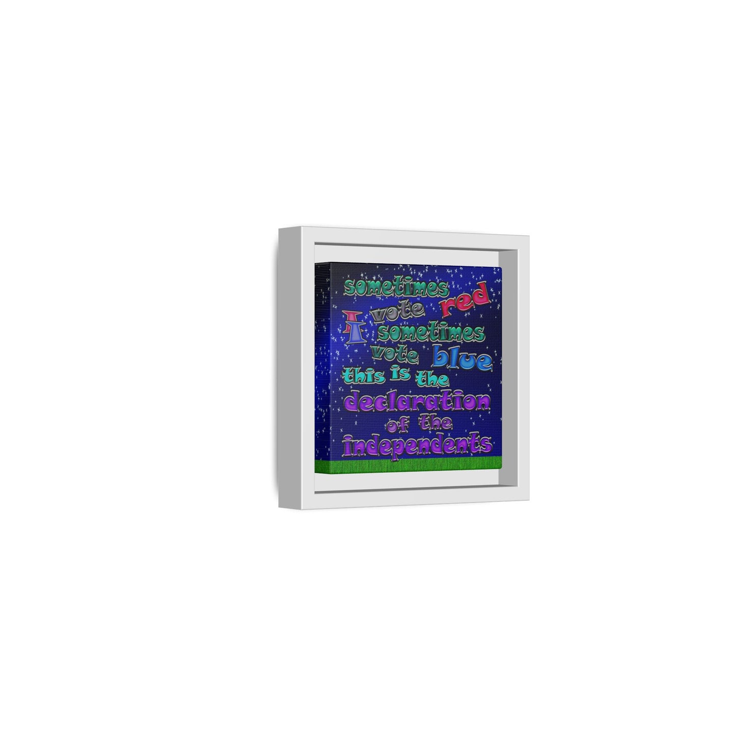 declaration of the independents - framed canvas art ('snoops' background)