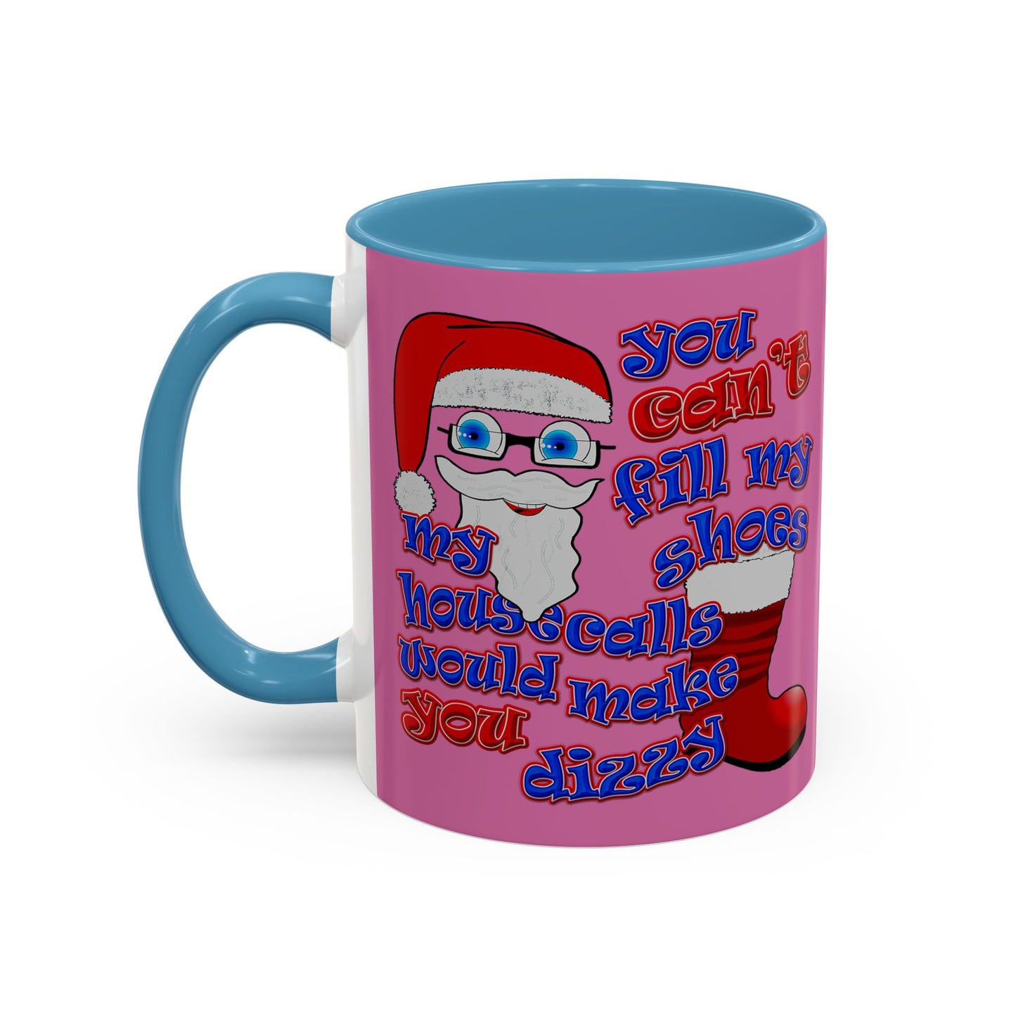 santa's shoes - Accent Mug (light pink)