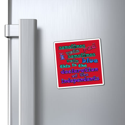 declaration of the independents - Magnets - (dark red)