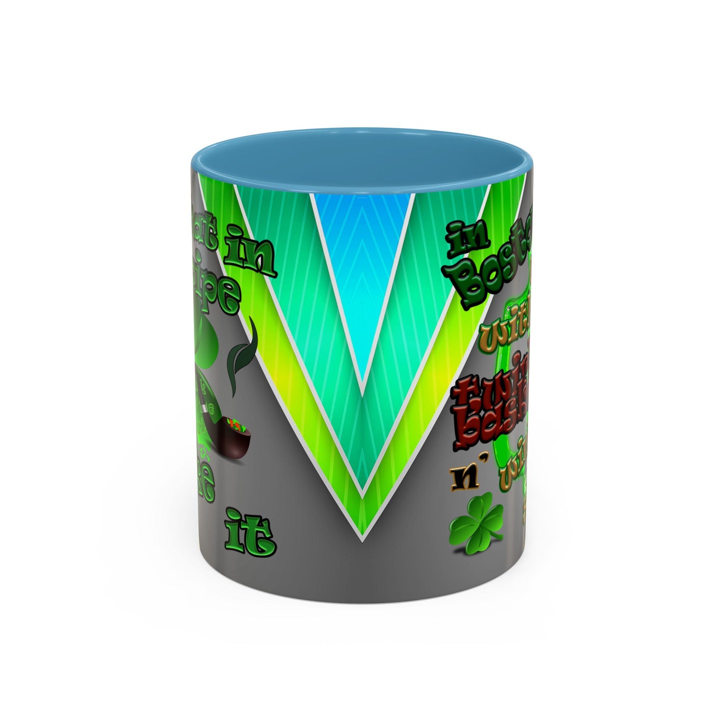 celtics logo - Accent Mug (rainbow split)