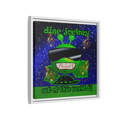 disc jockey - framed canvas art ('snoops' background)