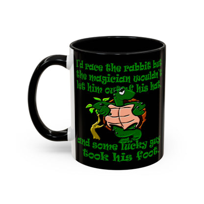 turtle race - Accent Mug (black)