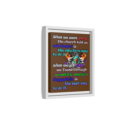 doggystyle - framed canvas art (brown)