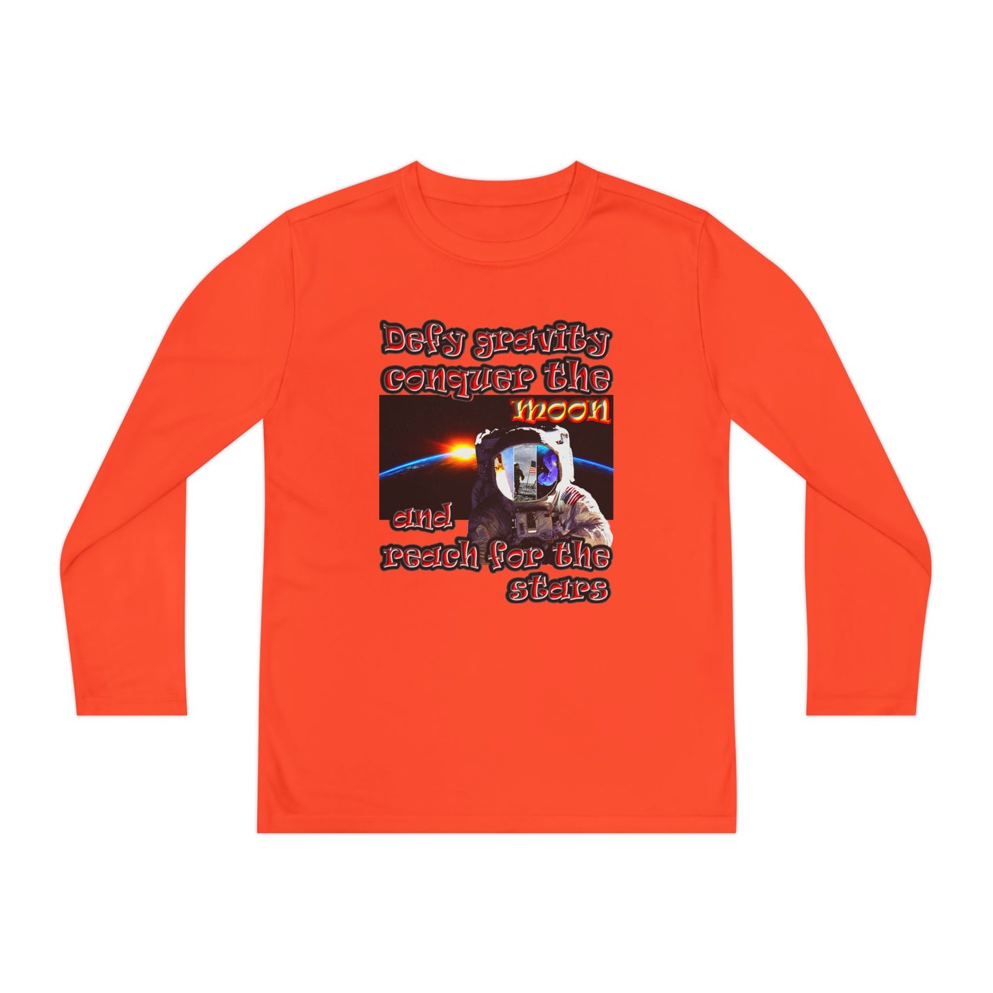 defy conquer reach - Youth Long Sleeve Competitor Tee
