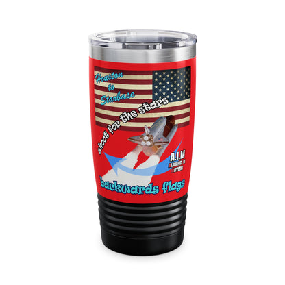 shoot for the stars - Ringneck Tumbler, 20oz (red)