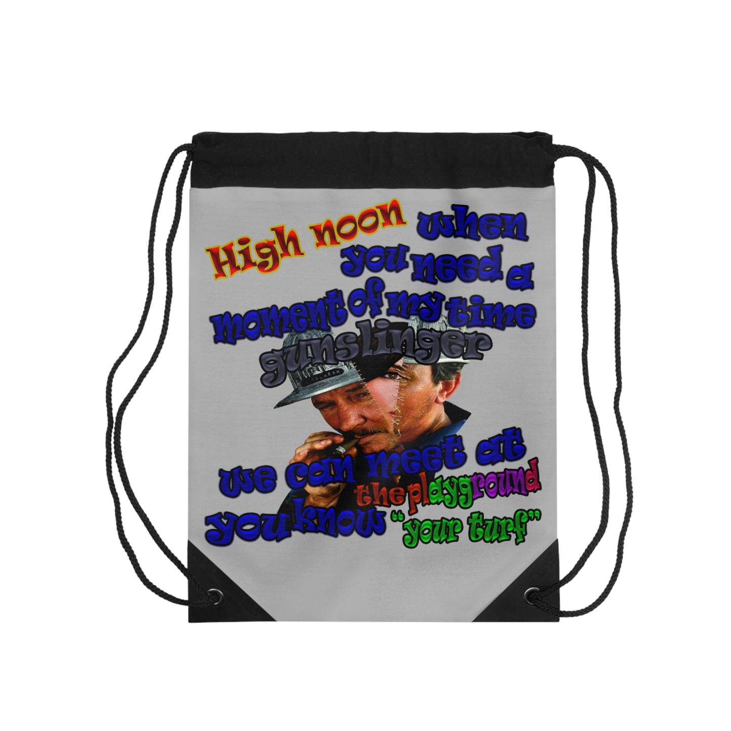 high noon - Drawstring Bag (light grey)