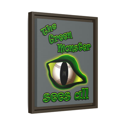 green monster - framed canvas art (dark grey)