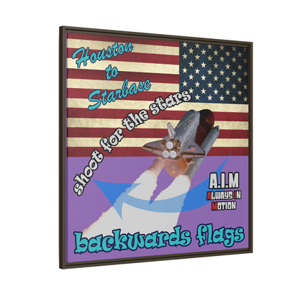 shoot for the stars - framed canvas art (light purple)