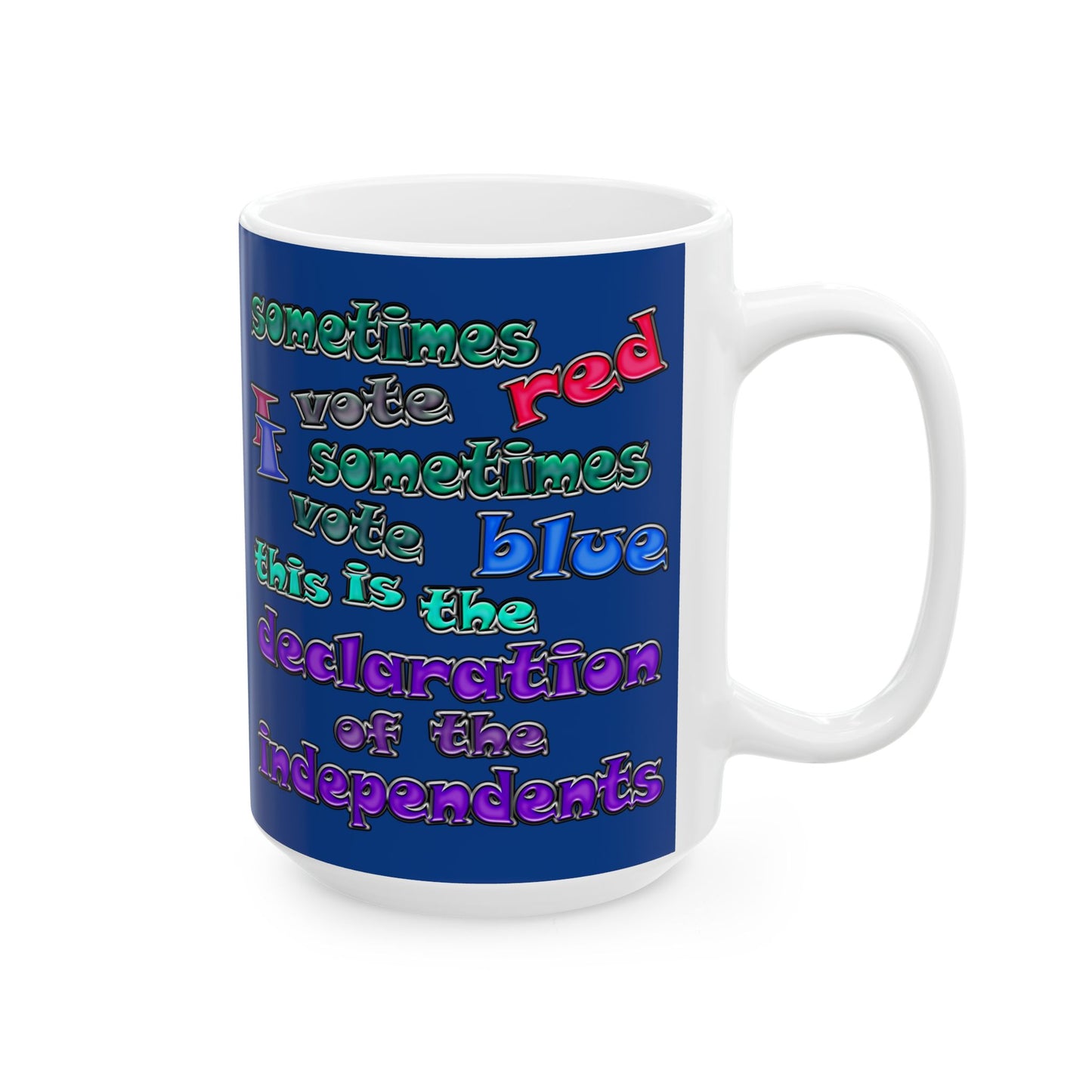 declaration of the independents - White Mug (dark blue)
