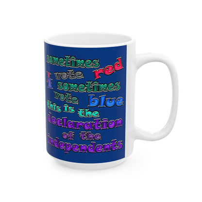 declaration of the independents - White Mug (dark blue)