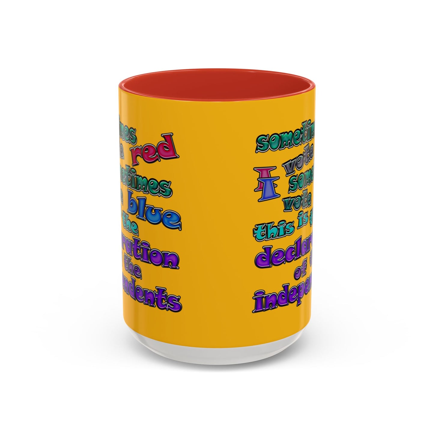 declaration of the independents - Accent Mug (yellow)