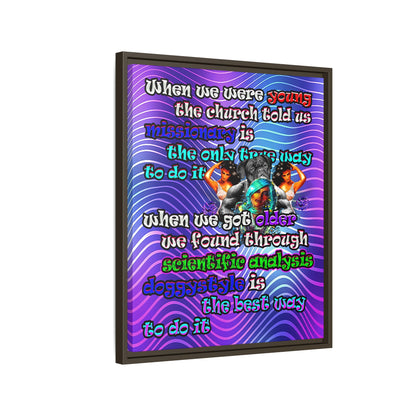doggystyle - framed canvas art (purple wave)