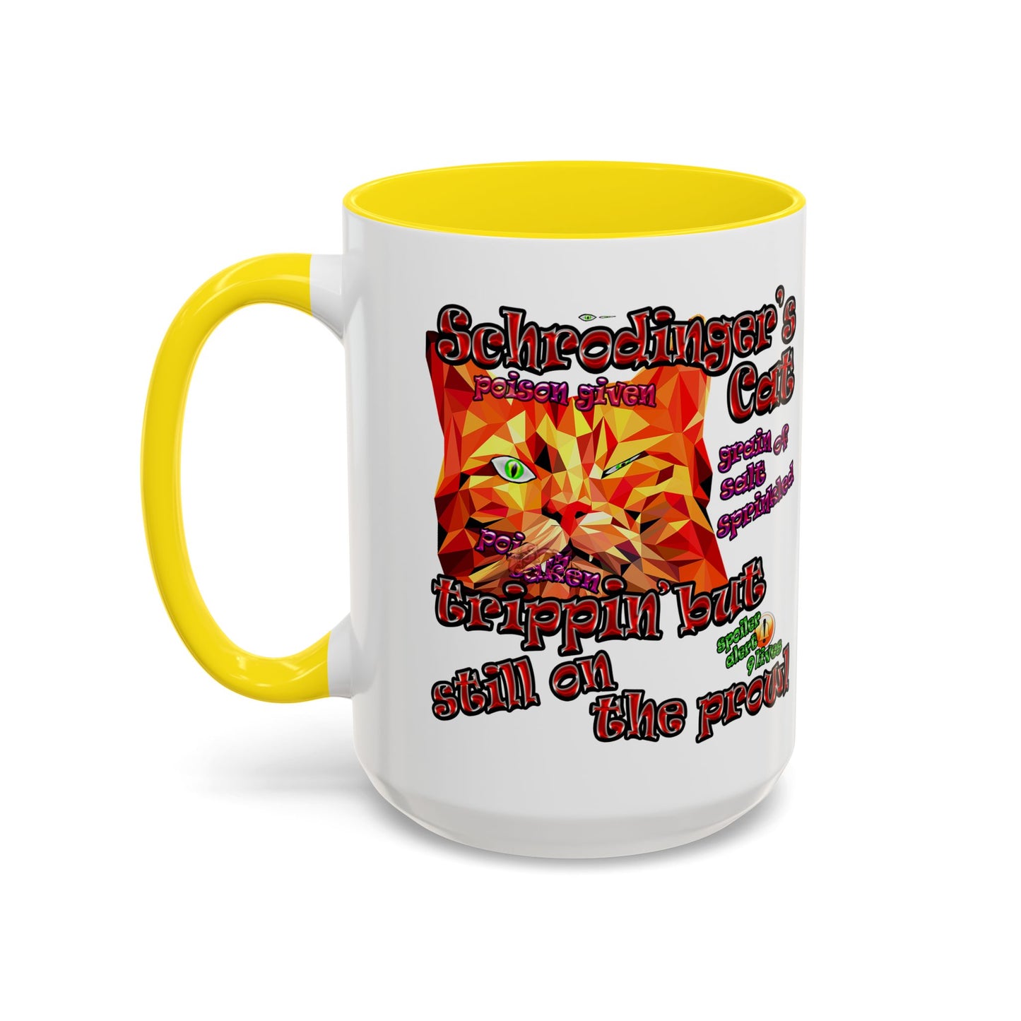 schrodinger's cat - Accent Mug (white)