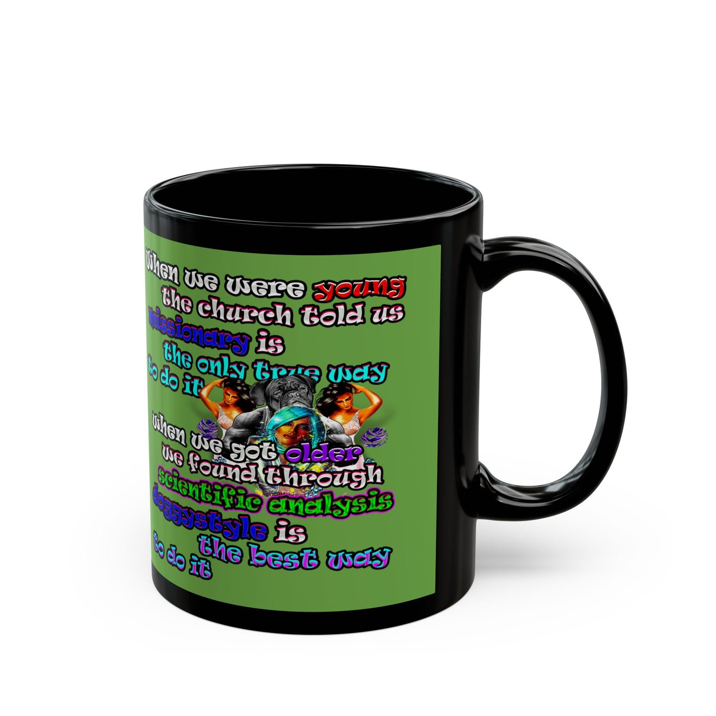 doggystyle - Black Mug (green)