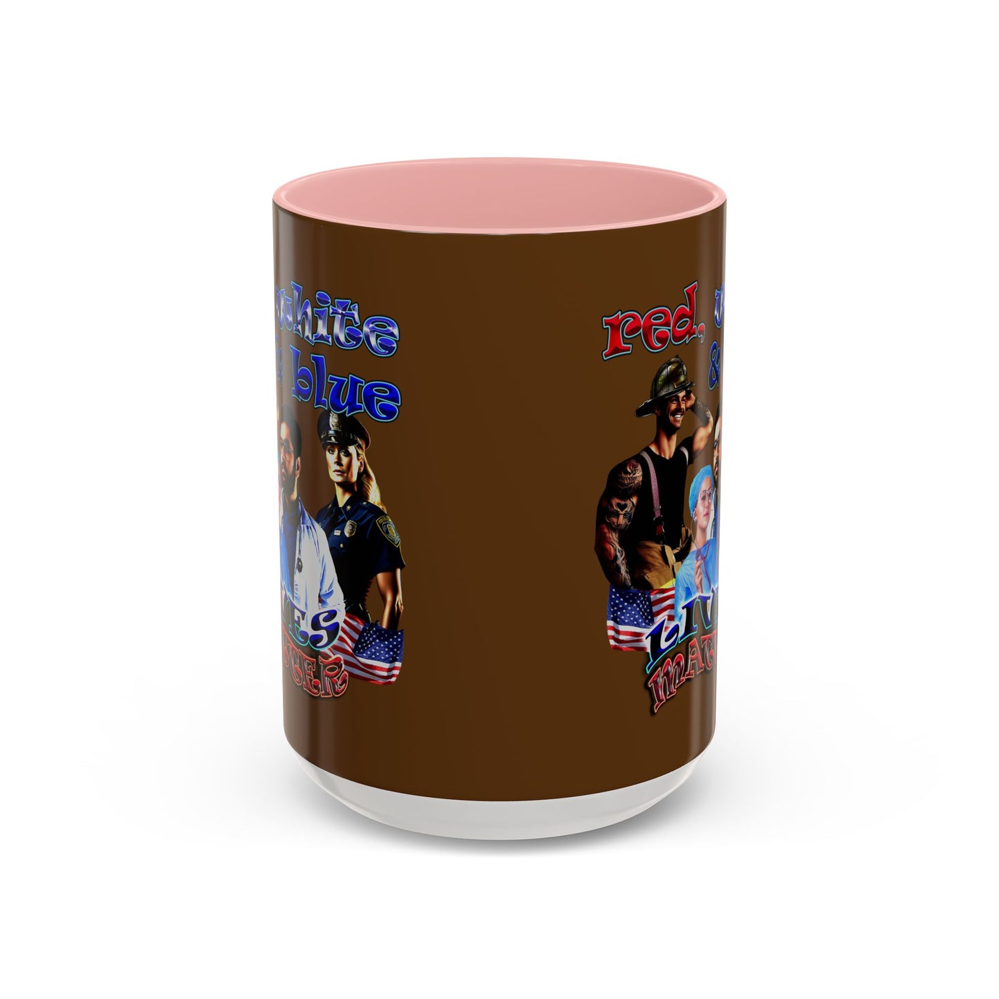 rw&b lives matter - Accent Mug (brown)