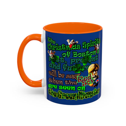 christmas spirits of boston - Accent Mug (dark blue)