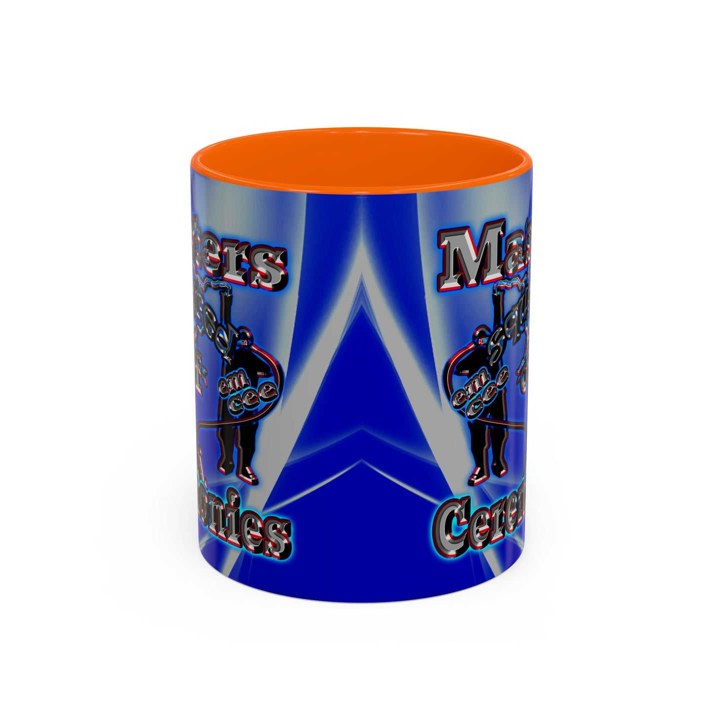 em cee squared - Accent Mug (blue-white wave)