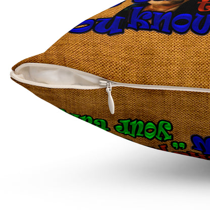 high noon - Spun Polyester Square Pillow - (dichromatic brown papyrus)