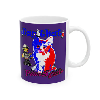tag that - White Mug (purple)
