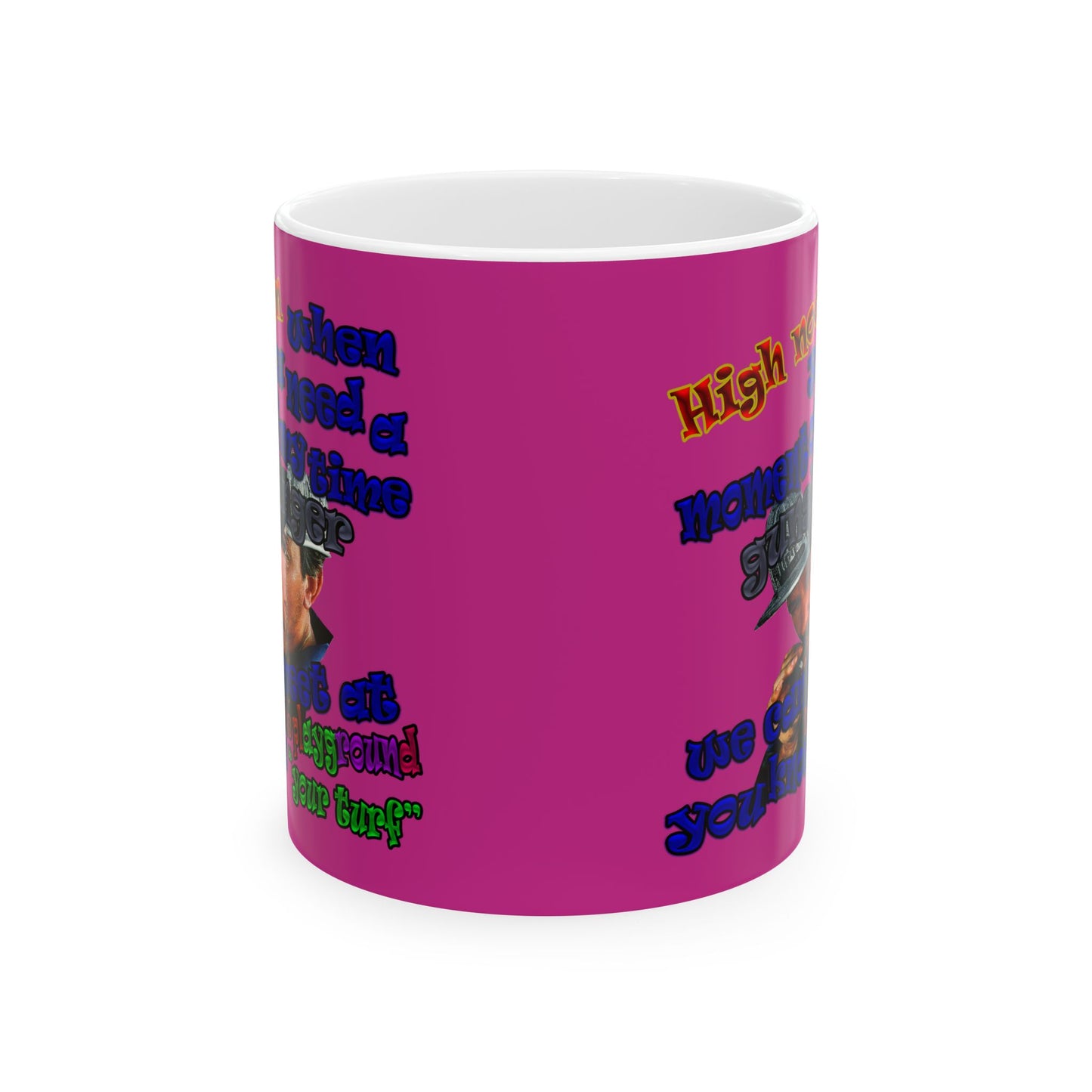 high noon - White Mug (pink)